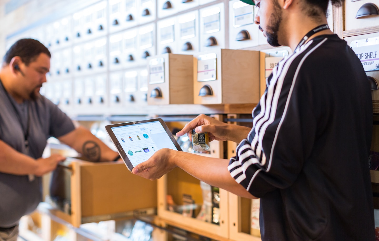 Business buyers reviewing product requirements — wholesale trade discussion