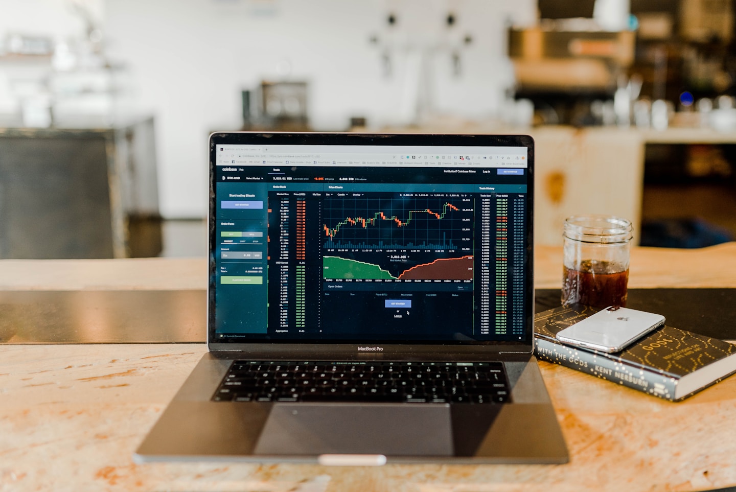 Business professional at laptop — wholesale trade environment